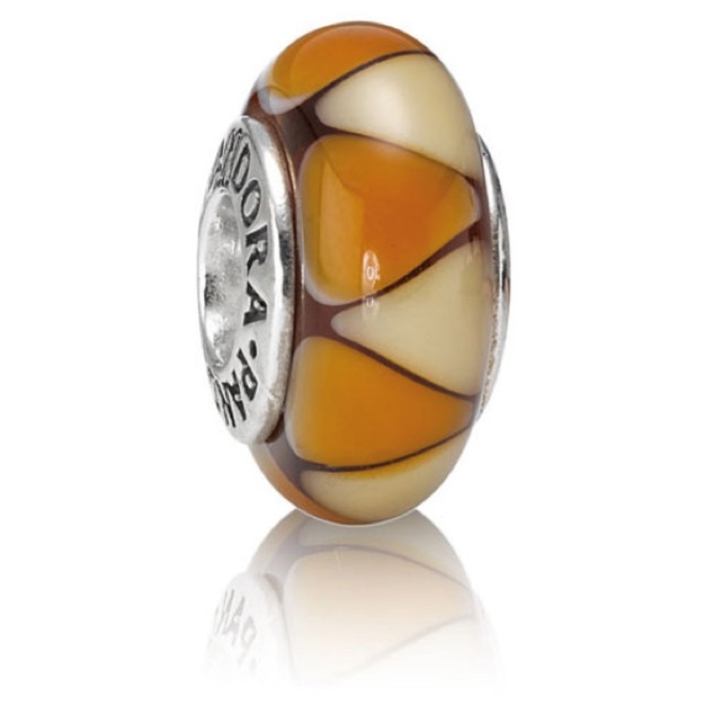 Pandora Retired Captivating Amber Murano Glass Charm - 790638